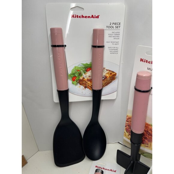 KitchenAid PINK 18-Piece Kitchen Tool & Gadget Set With Pink Handles‎ NEW! - Picture 4 of 8
